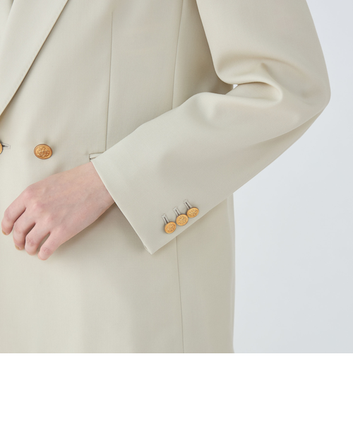 ウールギャバジン ダブルブレストジャケット｜トゥモロ－ランドの