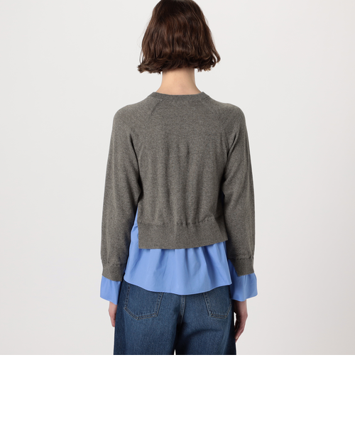 ファブリックコンビ クルーネックプルオーバー｜トゥモロ－ランドの