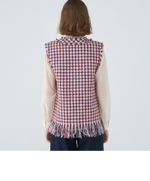 メタリックツイード Vネックベスト｜トゥモロ－ランドのアウトレット