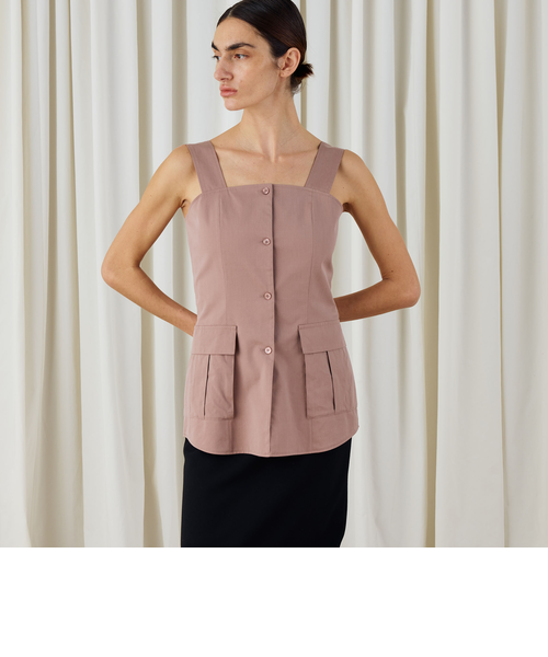 コットンストレッチポプリン レイヤードシャツ コットンストレッチポプリン レイヤードシャツ | maison