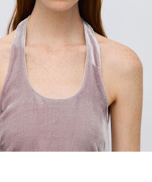 レーヨンシルクベルベット ホルターネックブラウス｜トゥモロ－ランド