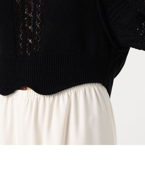 う*様 【即完品】Mame Kurogouchi Hole Knitted T Uniqlo x Mame Kurogouchi + 3D Knit Mesh Half-Sleeve Sweater (Mame