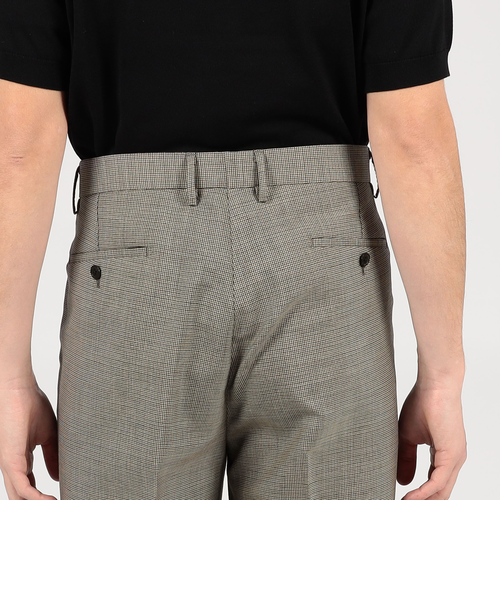 ウールモヘア 2プリーツ ワイドストレートスラックス｜トゥモロ