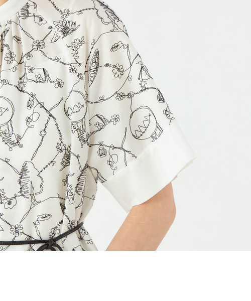 WEB先行予約】バルーンエンブロイダリー スタンドカラー