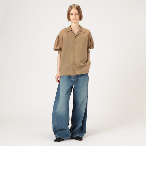 トップス HYKE T/W VOILE BALLOON SLEEVE BLOUSE T/W VOILE BALLOON SLEEVE BLOUSE-ボイルバルーンスリーブブラウス