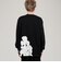 ALMOSTBLACK CREW NECK PRINT LONG