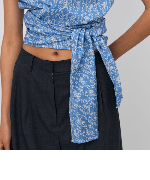 サマーリバティ コットンリボンブラウス｜トゥモロ－ランドの