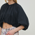 コットンストレッチポプリン クロップドバブルブルゾン