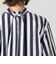 コットンナイロンストレッチストライプ タイブラウス