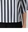コットンナイロンストレッチストライプ タイブラウス