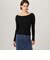 Courreges OFF SHOULDER RIB KNIT TOP