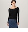 Courreges OFF SHOULDER RIB KNIT TOP
