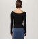Courreges OFF SHOULDER RIB KNIT TOP