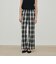 アキハ オンブレーチェック リラックスパンツ