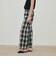 アキハ オンブレーチェック リラックスパンツ