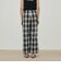 アキハ オンブレーチェック リラックスパンツ
