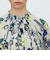 フラワーベッドプリント ネックギャザーブラウス