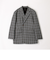 Super140's ウールトロピカル チェックオーバーサイズドジャケット
