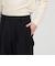 ウールリネンコットン 2タックワイドストレートパンツ