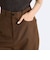 ウールポリエステルドスキン フレアパンツ