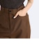 ウールポリエステルドスキン フレアパンツ