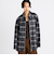 箔コーティングチェック ジップブルゾン