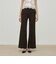 ナチュラルストレッチウール セミフレアパンツ