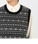 ウールカシミヤ フェアアイル クルーネックプルオーバー ニットベスト
