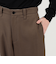 ウールギャバジン ノープリーツバレルパンツ