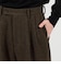 ウールツイードヘリンボーン 2プリーツワイドストレートバレルパンツ