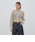 リネンポリエステルコットンリリヤーン クロップドブルゾン