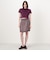 SHUSHU/TONG Low Pleated Skirt リネン チェックスカート