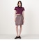 SHUSHU/TONG Low Pleated Skirt リネン チェックスカート