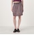 SHUSHU/TONG Low Pleated Skirt リネン チェックスカート