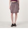 SHUSHU/TONG Low Pleated Skirt リネン チェックスカート