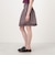 SHUSHU/TONG Low Pleated Skirt リネン チェックスカート