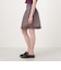 SHUSHU/TONG Low Pleated Skirt リネン チェックスカート