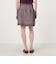 SHUSHU/TONG Low Pleated Skirt リネン チェックスカート