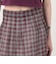 SHUSHU/TONG Low Pleated Skirt リネン チェックスカート
