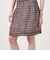 SHUSHU/TONG Low Pleated Skirt リネン チェックスカート