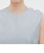 ヘアライン サイドボタンワンピース