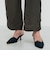 レーヨンハウンドトゥース ベルテッド2タックパンツ