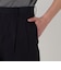 コットンシルクツイル 2プリーツワイドストレートパンツ