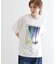 オーロラプリントドレープTシャツ