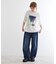 オーロラプリントドレープTシャツ