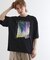 オーロラプリントドレープTシャツ