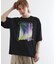 オーロラプリントドレープTシャツ