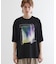 オーロラプリントドレープTシャツ
