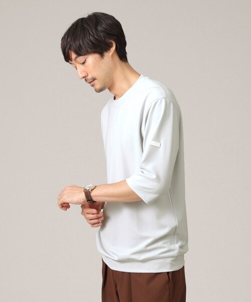 接触冷感/Made in JAPAN】七分袖 梨地カットソー｜タケオキクチ