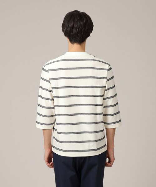 7分袖/Made in JAPAN】カラミ ボーダーカットソー｜タケオキクチの